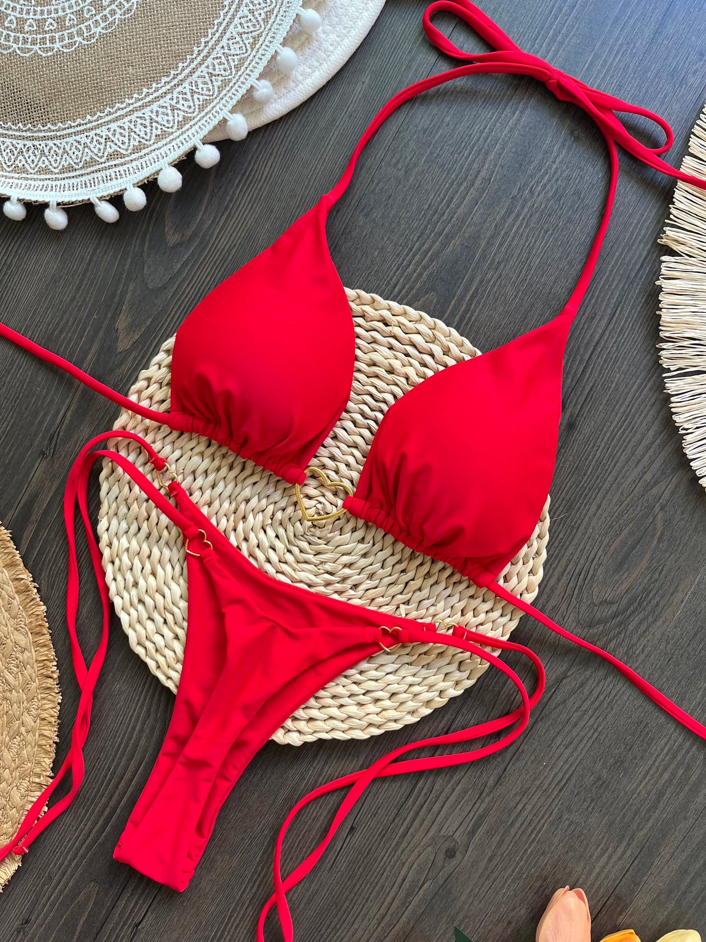 Women's Halter Triangle Bikini Set - DS - mode24h