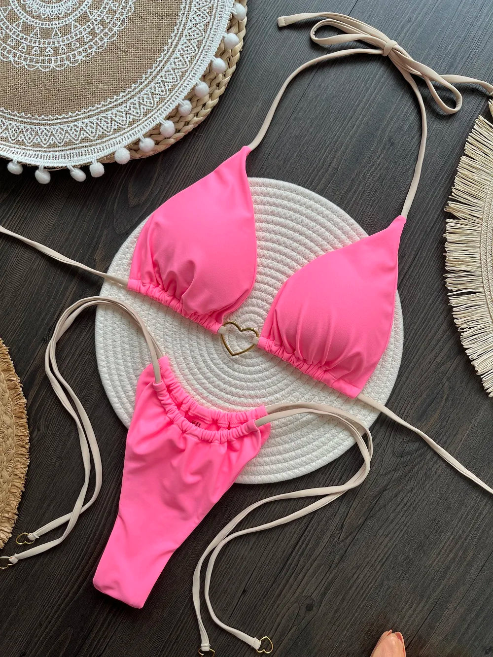 Women's Halter Triangle Bikini Set - DS - mode24h