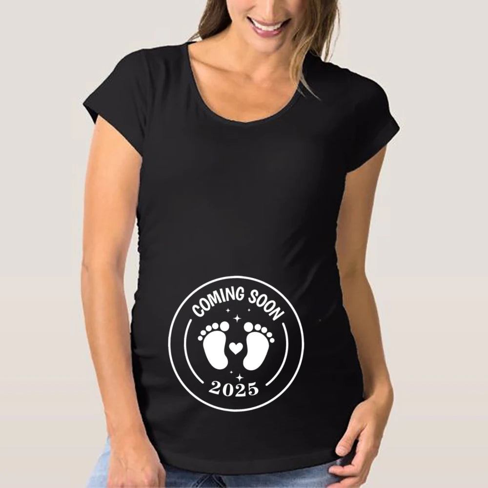 Baby Loading 2025 Maternity T-Shirt – Cute Pregnancy Announcement - DS - mode24h