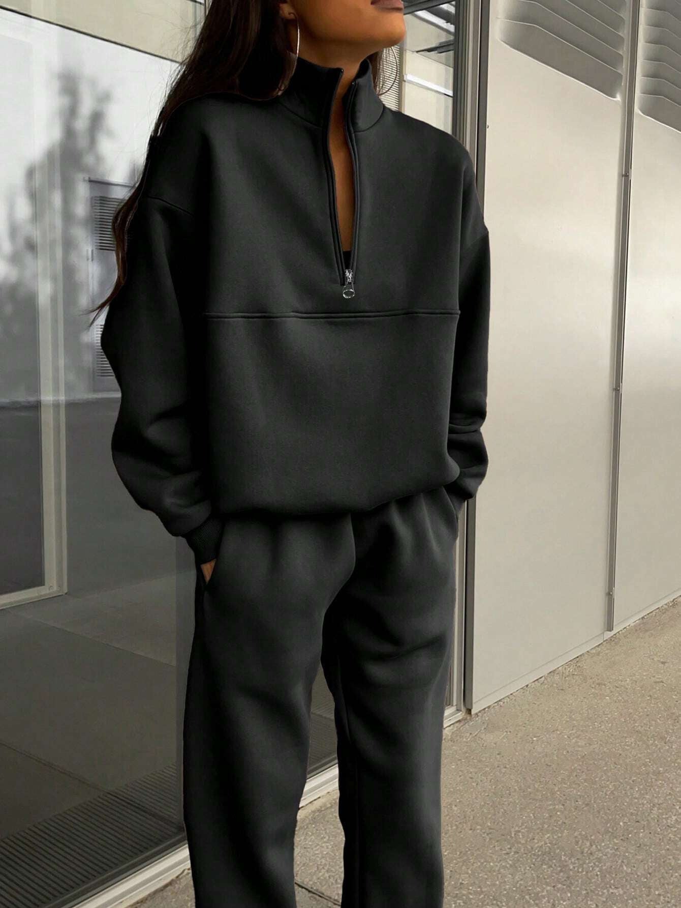 Women's Zip-Up Sweatshirt & Jogger Set - CJ - mode24h