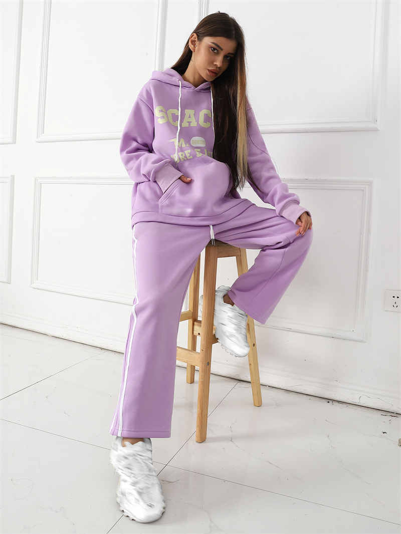 Women's Fashion Casual Printed Top Pants Set - CJ - mode24h