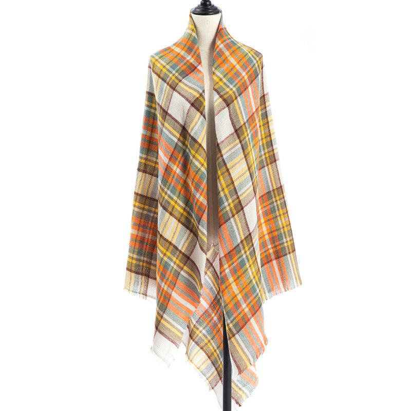 Women's Cashmere-like Plus-sized Double-sided Qicaigei Scarf Shawl - CJ - mode24h