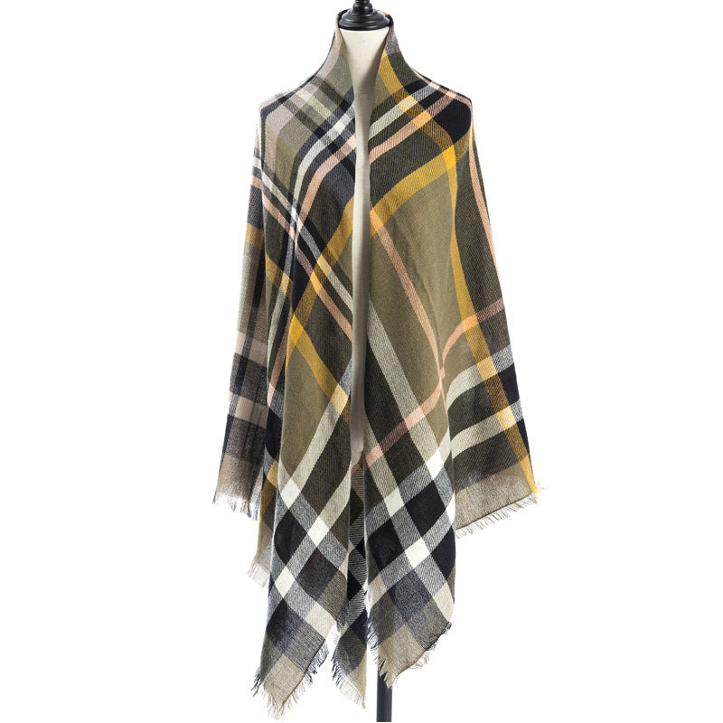 Women's Cashmere-like Plus-sized Double-sided Qicaigei Scarf Shawl - CJ - mode24h