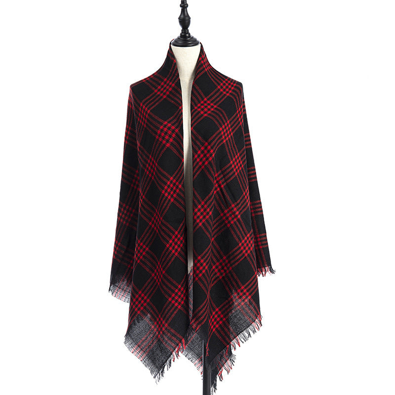 Women's Cashmere-like Plus-sized Double-sided Qicaigei Scarf Shawl - CJ - mode24h