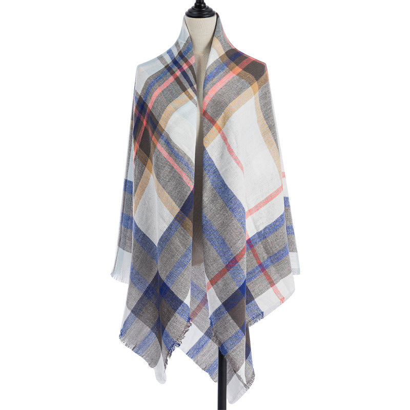 Women's Cashmere-like Plus-sized Double-sided Qicaigei Scarf Shawl - CJ - mode24h