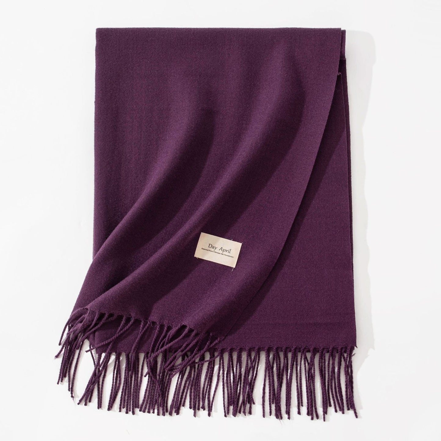 Pure Color Artificial Cashmere Scarf Women's Winter High-grade Shawl - CJ - mode24h