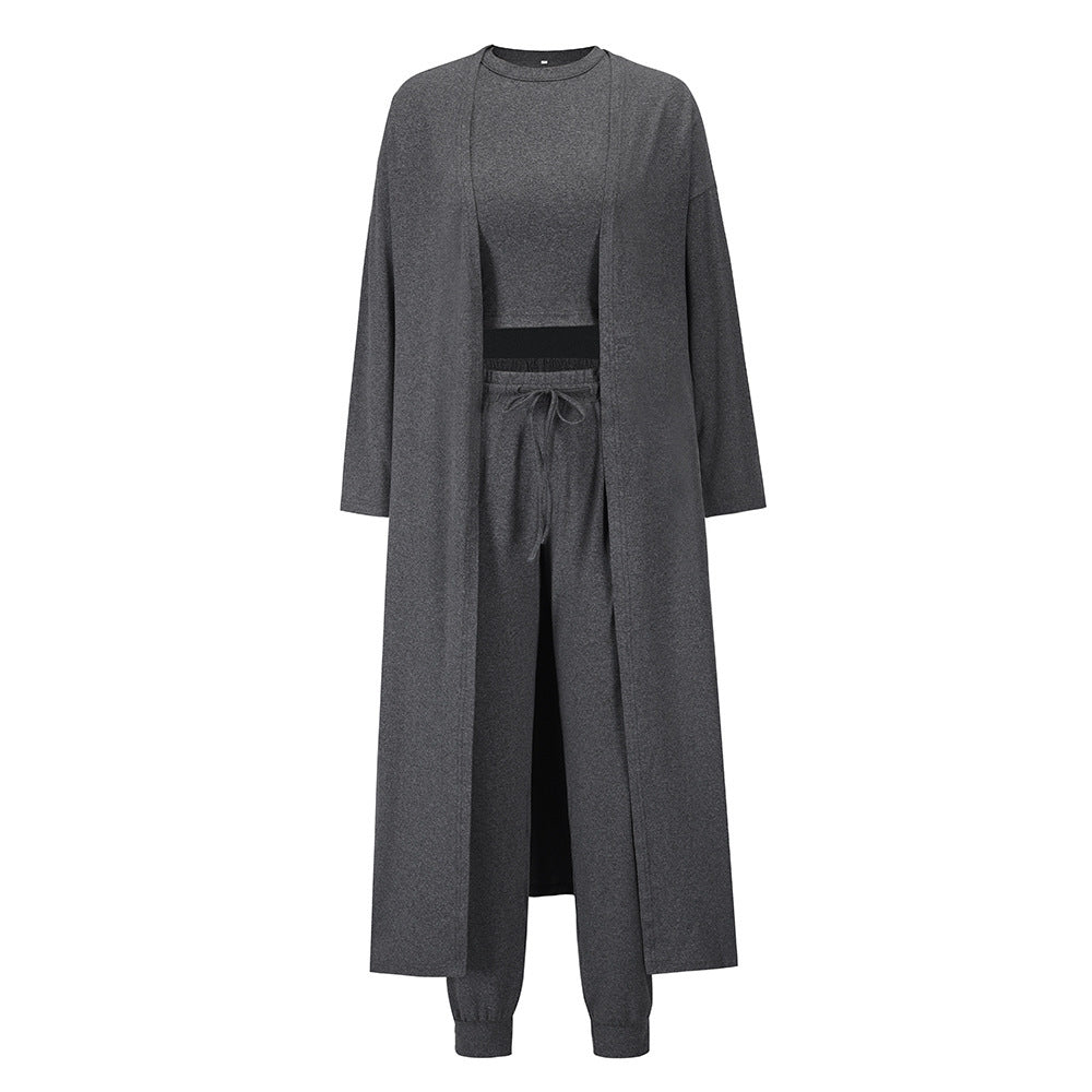Women's Knitted Slim-fit Temperament Vest And Trousers Sports Suit- CJ - mode24h