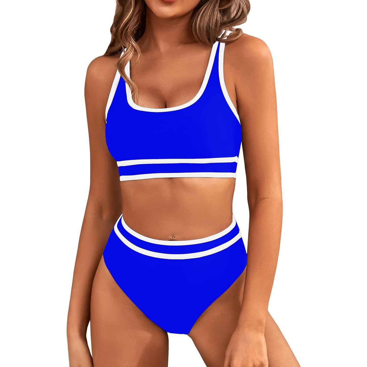 Bikini Tight-fitting Solid Color Swimsuit For Women -CJ - mode24h