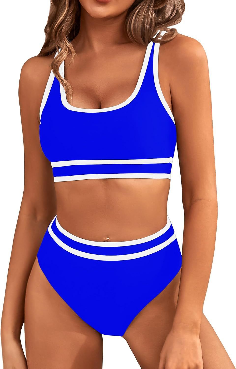 Bikini Tight-fitting Solid Color Swimsuit For Women -CJ - mode24h