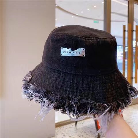 Women's Vintage Washed Denim Bucket Hat - CJ - mode24h