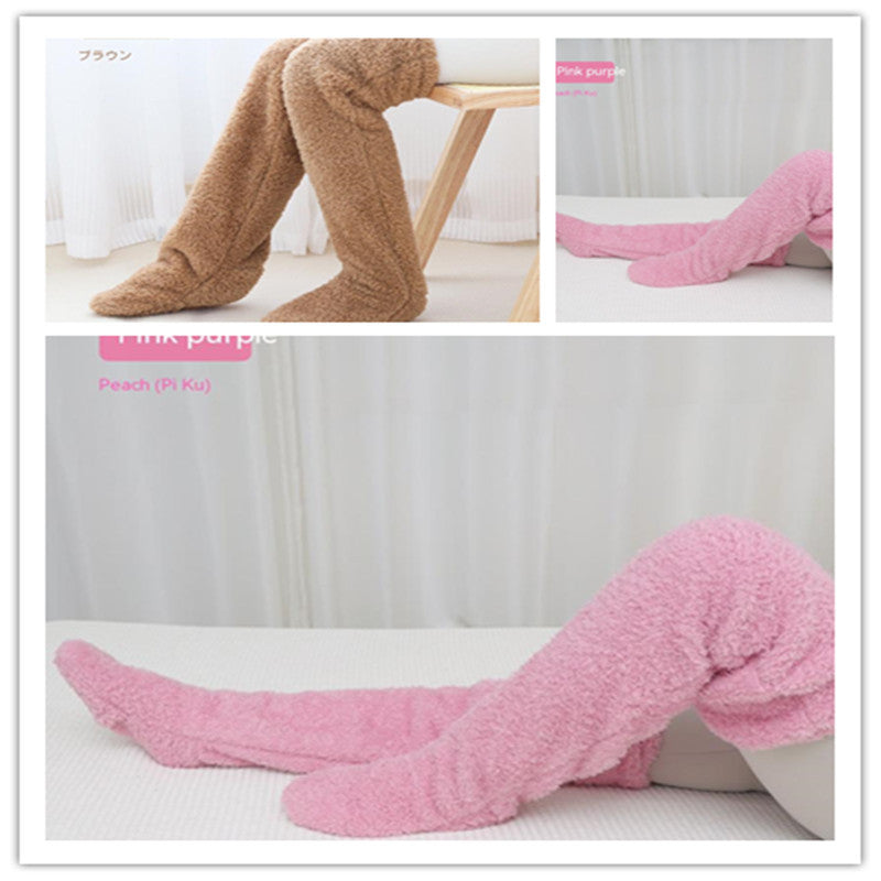 Over-Knee Fuzzy Warm Winter Socks- CJ - mode24h