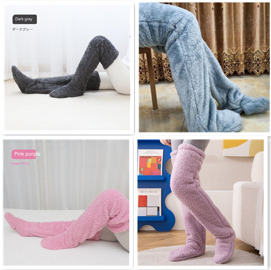 Over-Knee Fuzzy Warm Winter Socks- CJ - mode24h