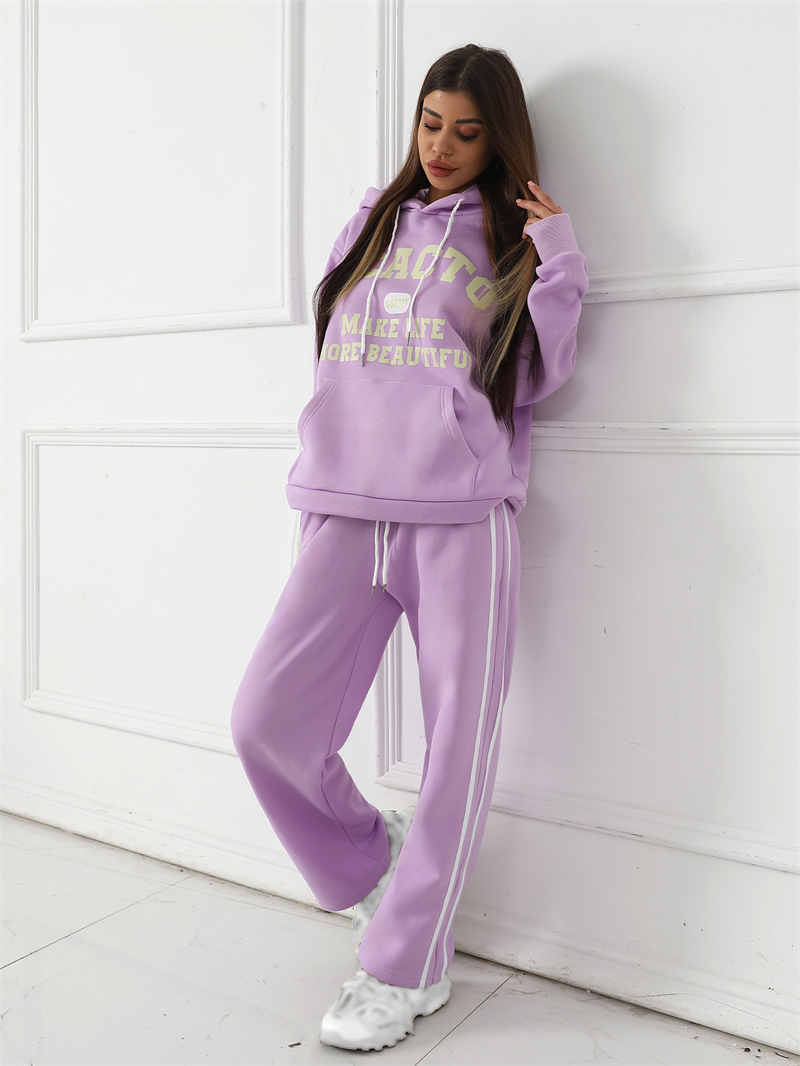 Women's Fashion Casual Printed Top Pants Set - CJ - mode24h