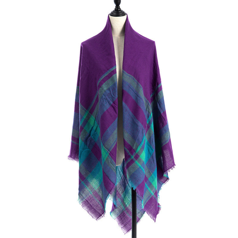 Women's Cashmere-like Plus-sized Double-sided Qicaigei Scarf Shawl - CJ - mode24h