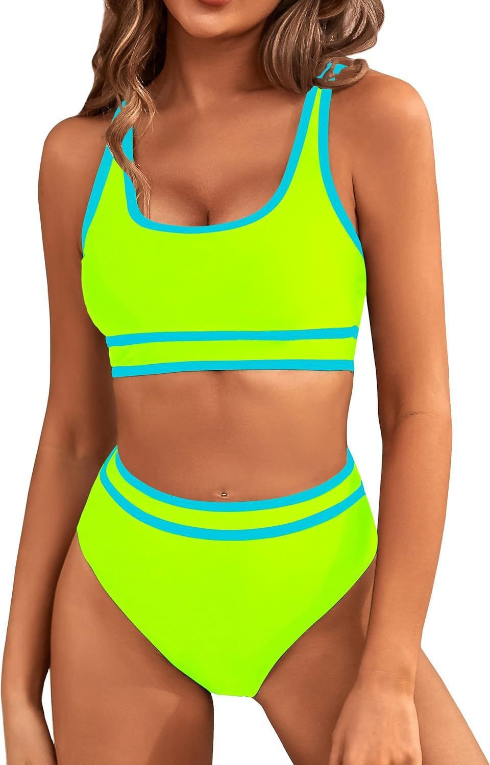 Bikini Tight-fitting Solid Color Swimsuit For Women -CJ - mode24h