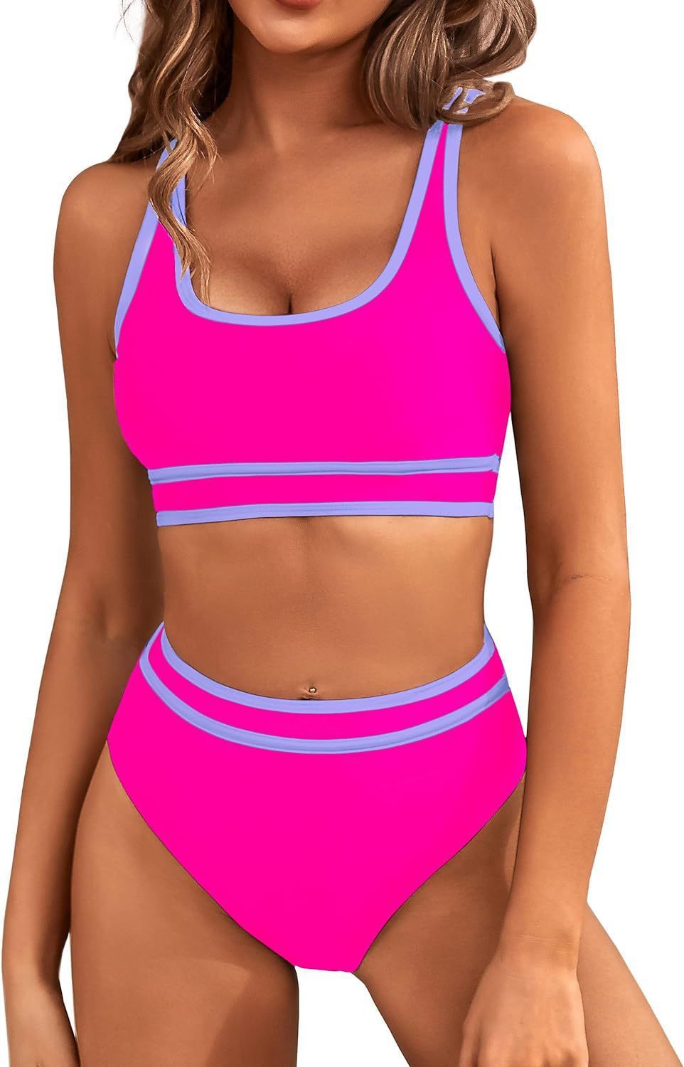 Bikini Tight-fitting Solid Color Swimsuit For Women -CJ - mode24h