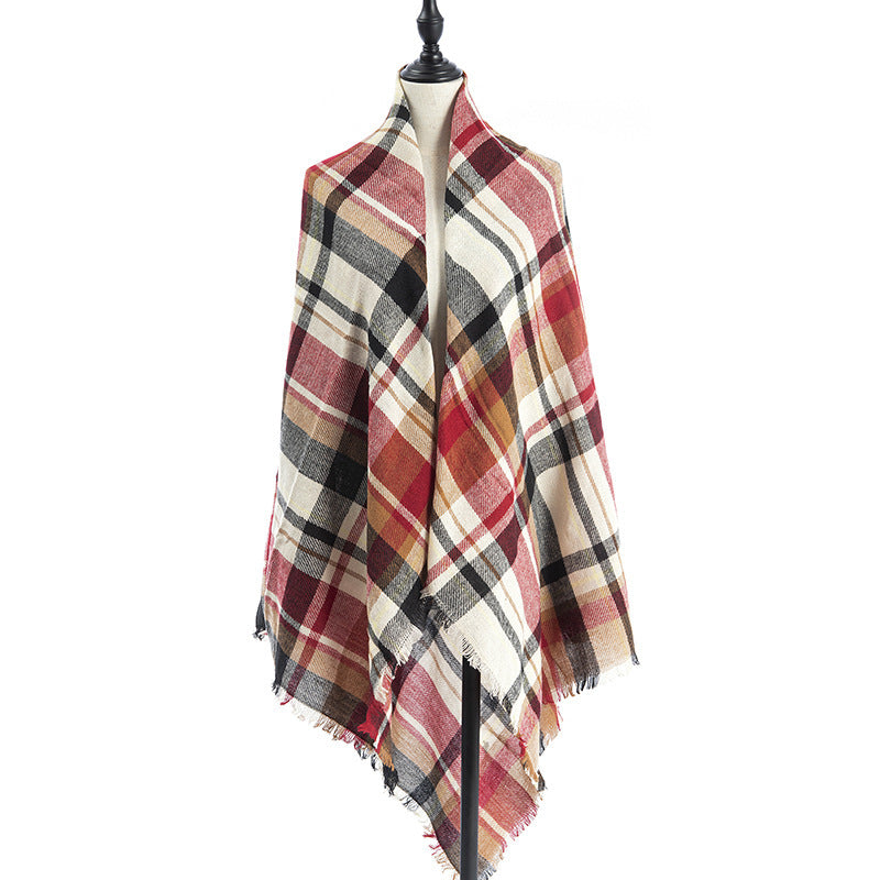 Women's Cashmere-like Plus-sized Double-sided Qicaigei Scarf Shawl - CJ - mode24h