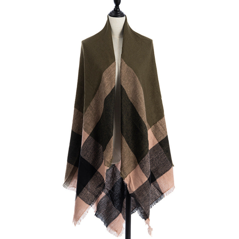 Women's Cashmere-like Plus-sized Double-sided Qicaigei Scarf Shawl - CJ - mode24h