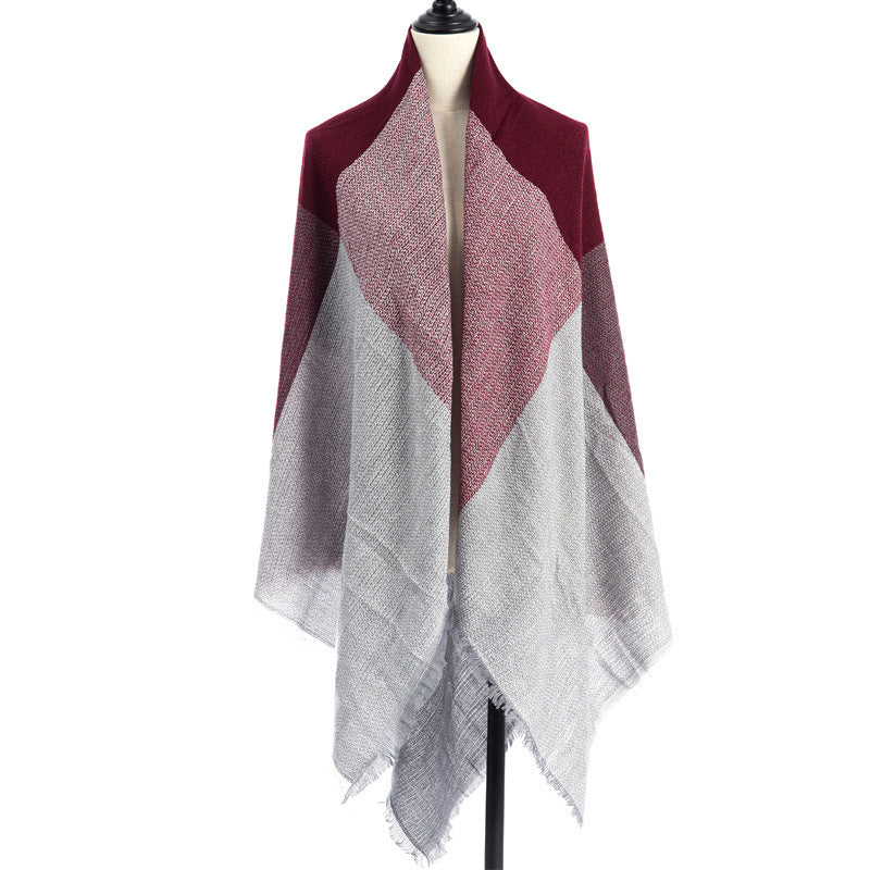 Women's Cashmere-like Plus-sized Double-sided Qicaigei Scarf Shawl - CJ - mode24h
