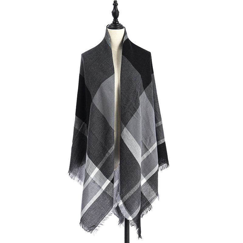 Women's Cashmere-like Plus-sized Double-sided Qicaigei Scarf Shawl - CJ - mode24h