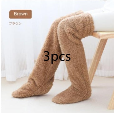 Over-Knee Fuzzy Warm Winter Socks- CJ - mode24h