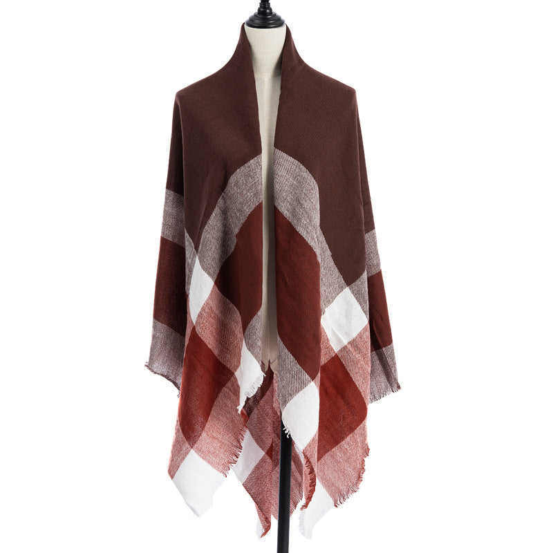 Women's Cashmere-like Plus-sized Double-sided Qicaigei Scarf Shawl - CJ - mode24h