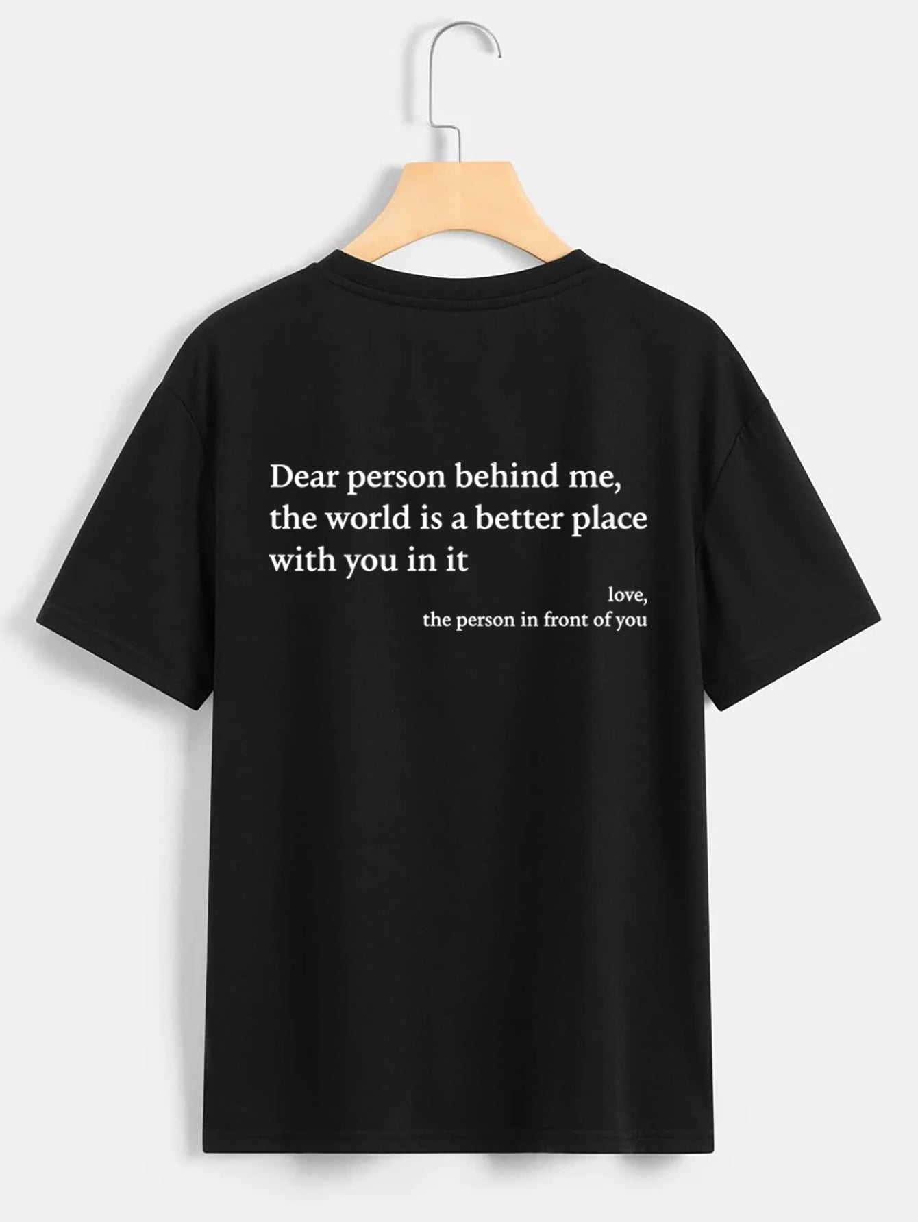 New Fashion Womens Letter T-Shirt Round Neck Short Sleeve Slogan Tee Top - CJ - mode24h