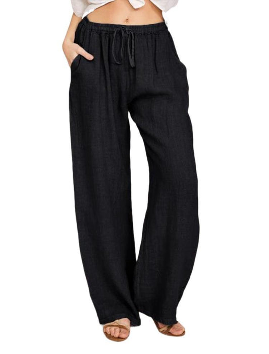 Women's Casual Cotton And Linen Loose Yoga Pants -CJ - mode24h