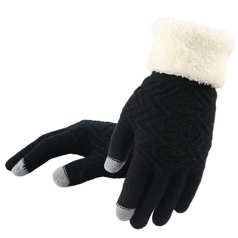 Winter knitted gloves - CJ - mode24h