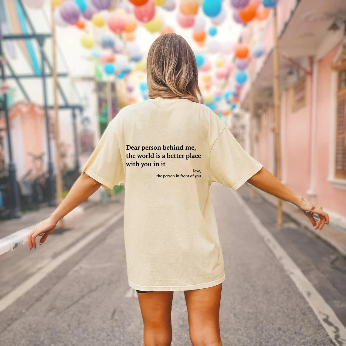 New Fashion Womens Letter T-Shirt Round Neck Short Sleeve Slogan Tee Top - CJ - mode24h