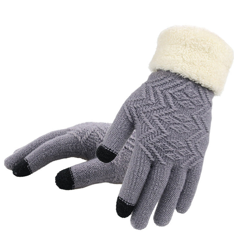 Winter knitted gloves - CJ - mode24h