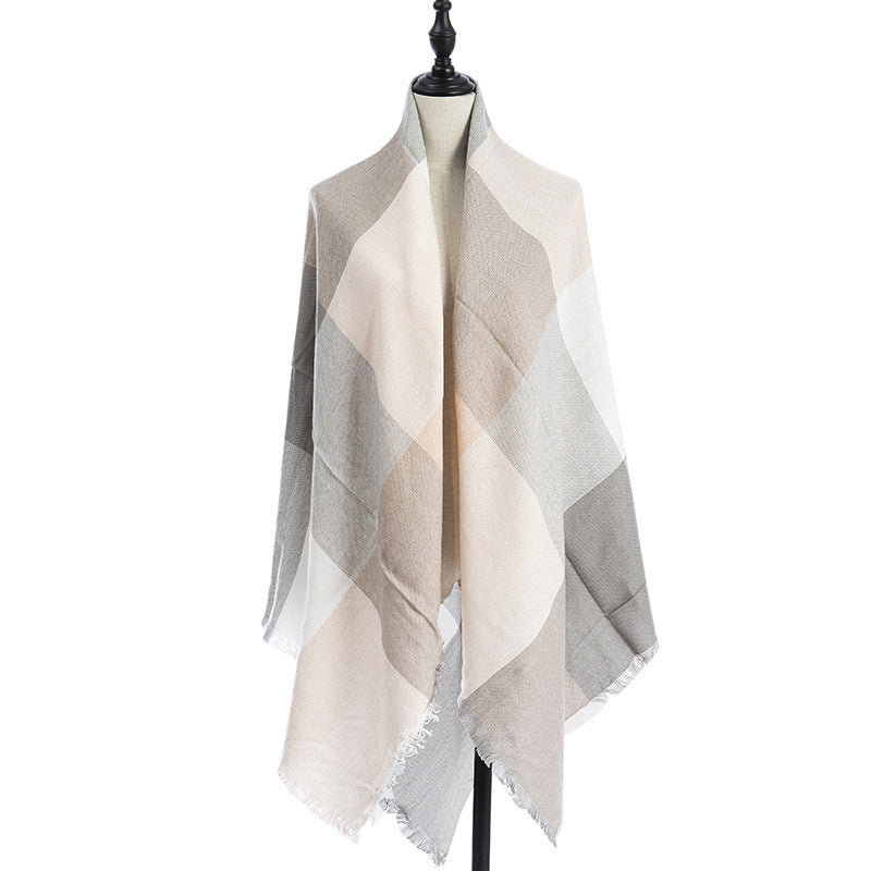 Women's Cashmere-like Plus-sized Double-sided Qicaigei Scarf Shawl - CJ - mode24h