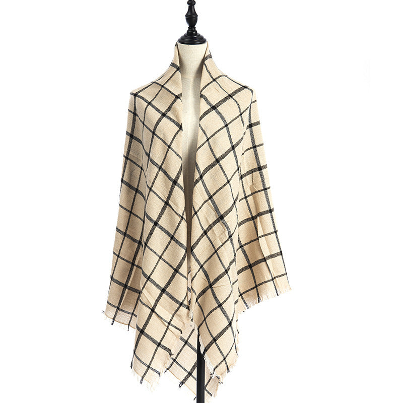 Women's Cashmere-like Plus-sized Double-sided Qicaigei Scarf Shawl - CJ - mode24h