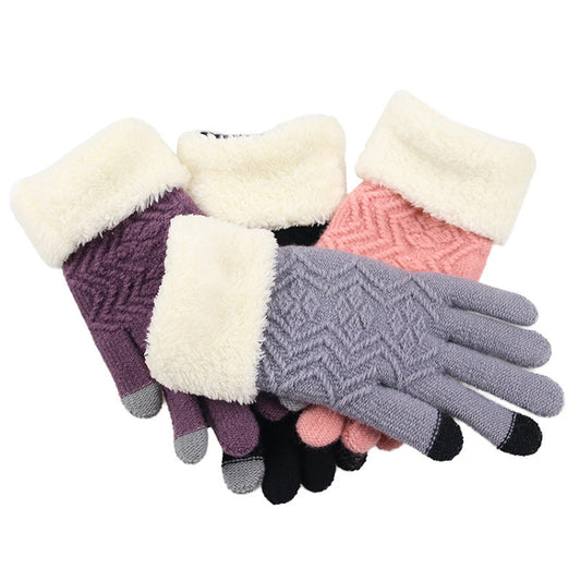 Winter knitted gloves - CJ - mode24h