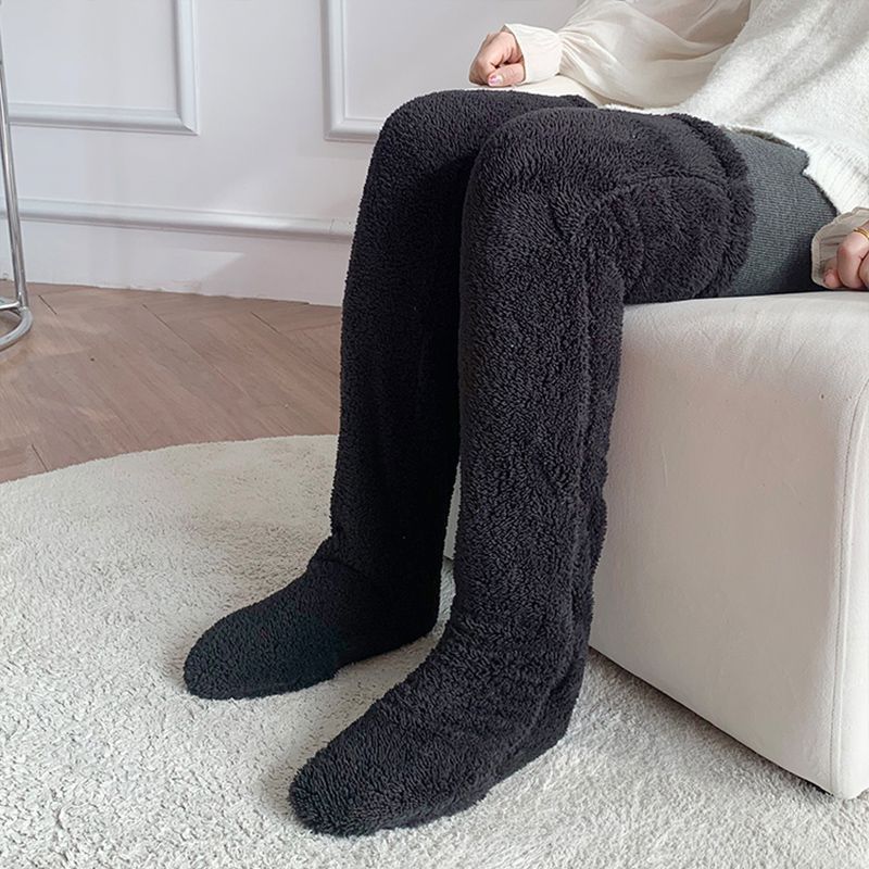 Over-Knee Fuzzy Warm Winter Socks- CJ - mode24h