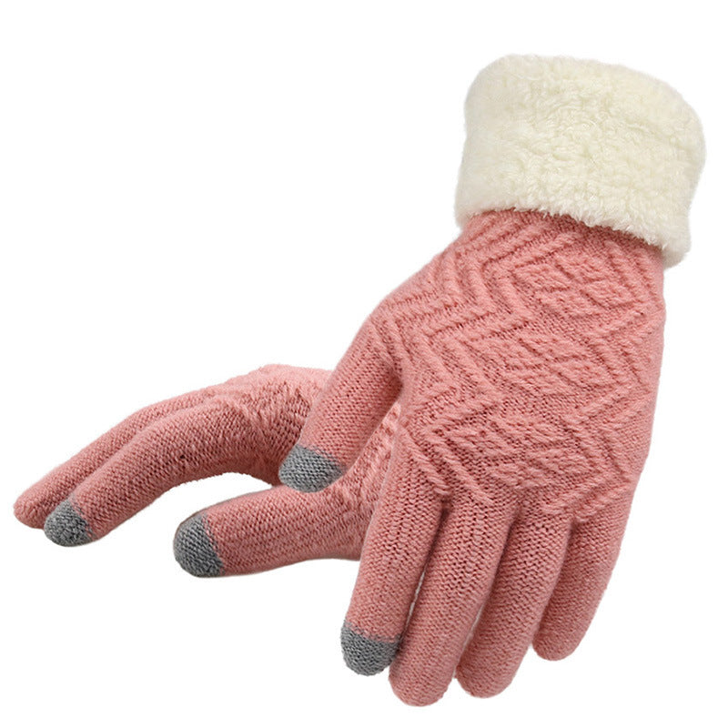Winter knitted gloves - CJ - mode24h