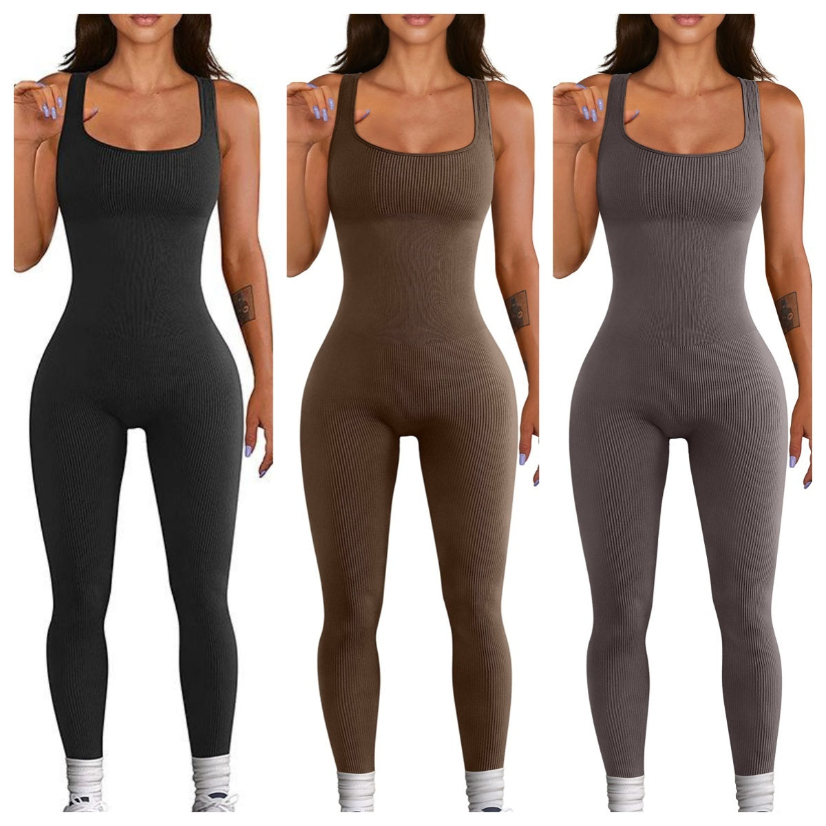Women's Suspender Tank Top Tights- CJ - mode24h
