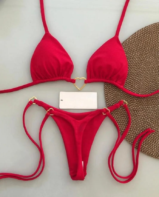 Women's Halter Triangle Bikini Set - DS - mode24h