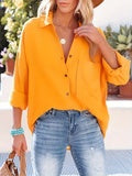 Women's Dropped Shoulder Bat Shirt Casual Long Sleeve Shirt -CJ - mode24h