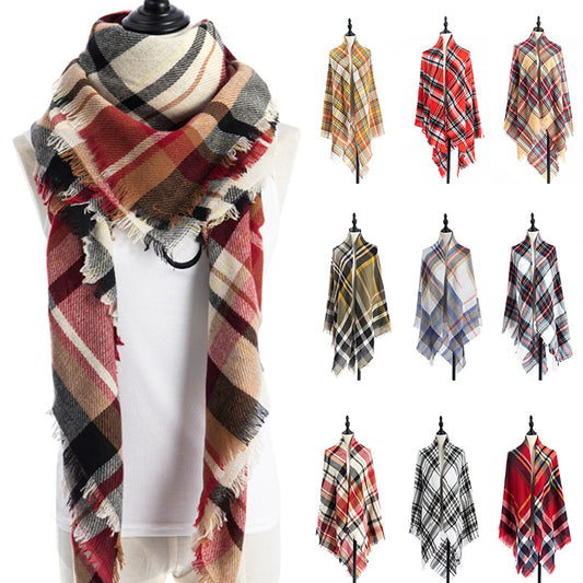 Women's Cashmere-like Plus-sized Double-sided Qicaigei Scarf Shawl - CJ - mode24h